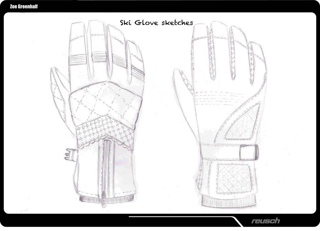 Reusch Ski Glove sketches